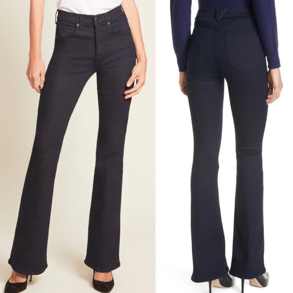 Veronica Beard beverly high waist skinny flare jeans size 32 indigo